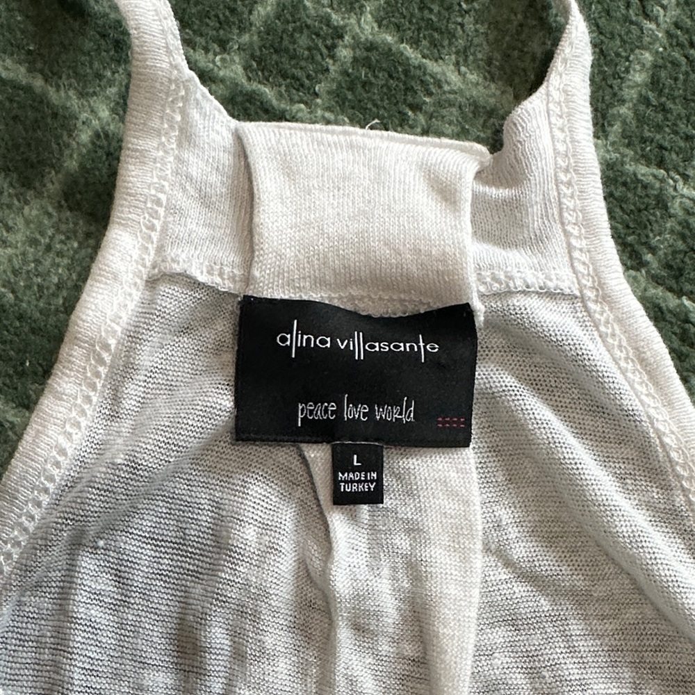 Alina Villasante White Tank Top size Large